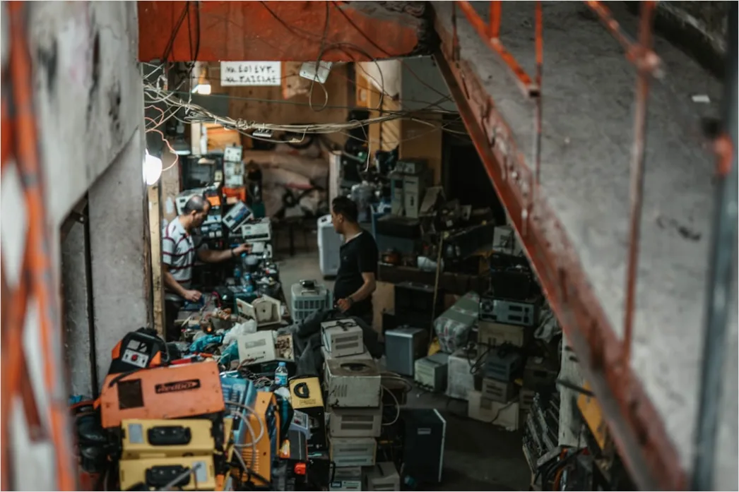 Detail Manufacturing Plant Interior Wide Angle Overhead View Number 19