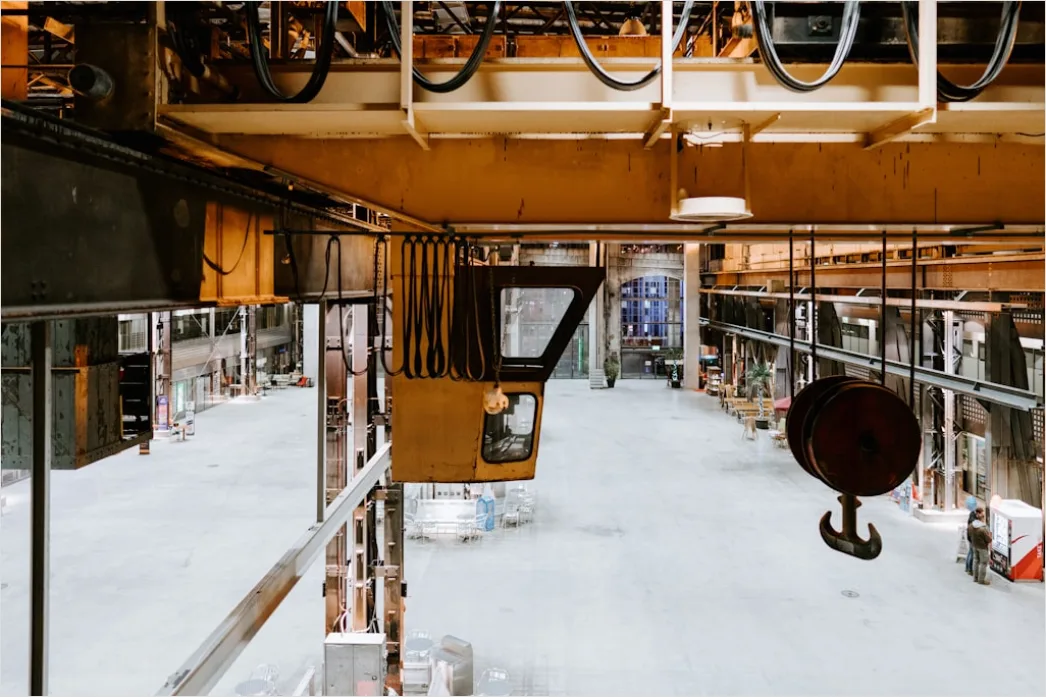 Detail Manufacturing Plant Interior Wide Angle Overhead View Number 4