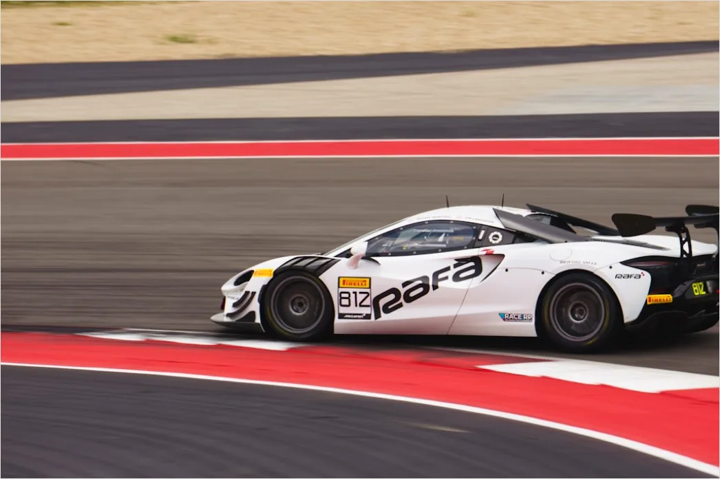 Detail Mclaren Supercar On Track Action Shot Number 13