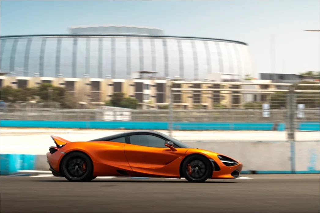 Detail Mclaren Supercar On Track Action Shot Number 4