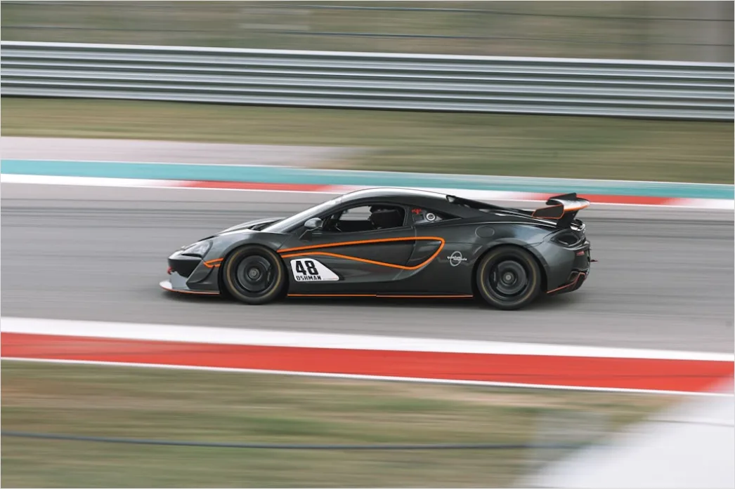 Detail Mclaren Supercar On Track Action Shot Number 7