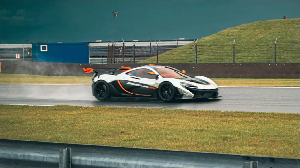 Detail Mclaren Supercar On Track Action Shot Number 8