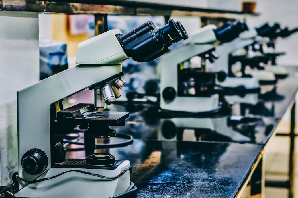 Detail Microscope Close Up In Science Laboratory Number 3