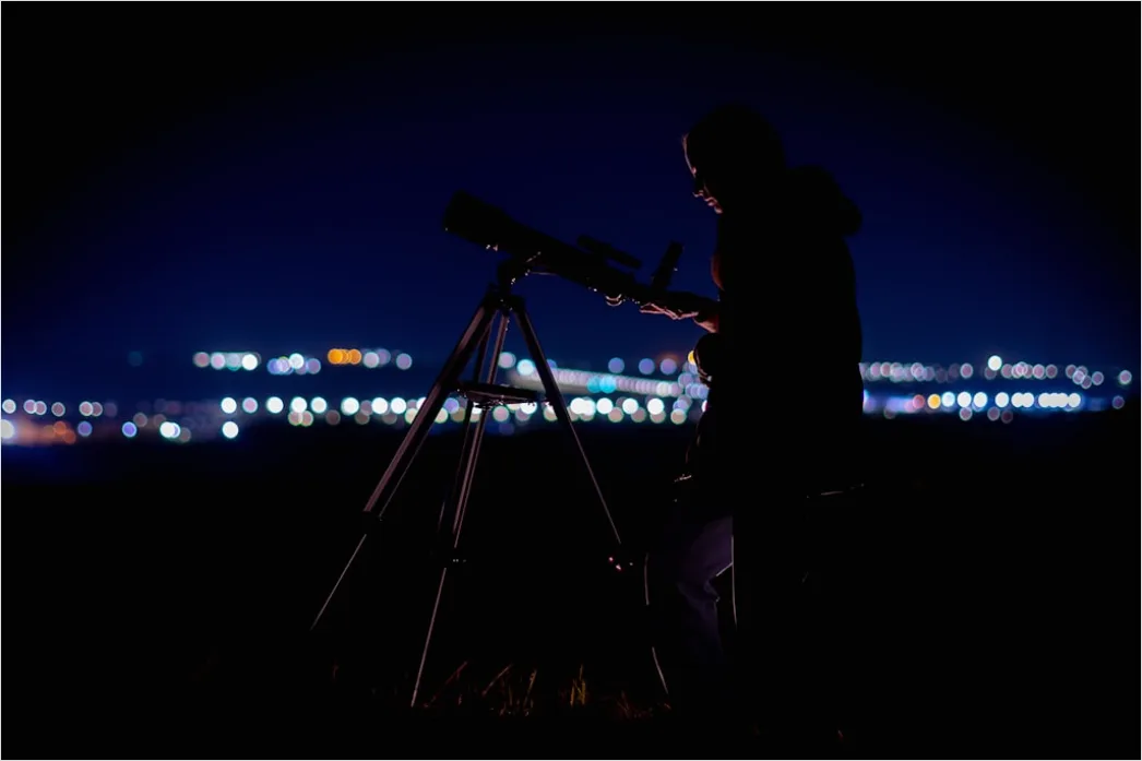 Milky Way Astrophotography With Telescope Silhouette E599