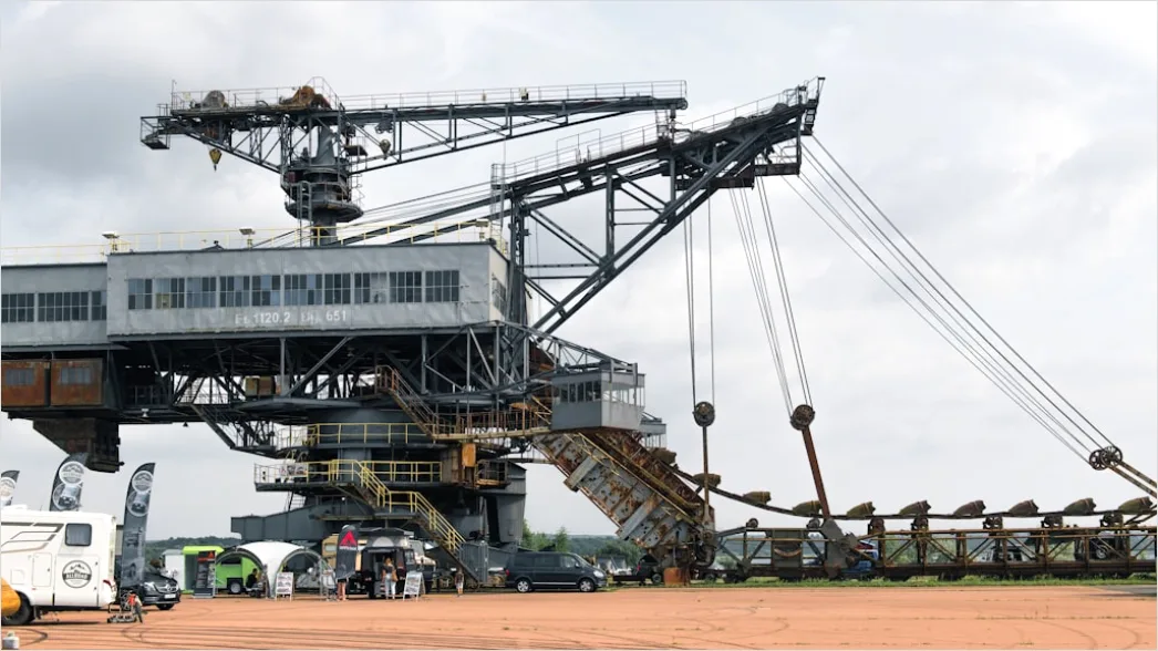 Detail Mining Industrial Site Equipment And Workers Aerial Number 11