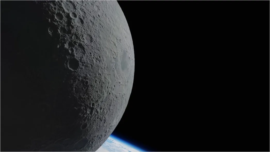 Detail Moon Surface Concept Space Exploration Illustration Number 7
