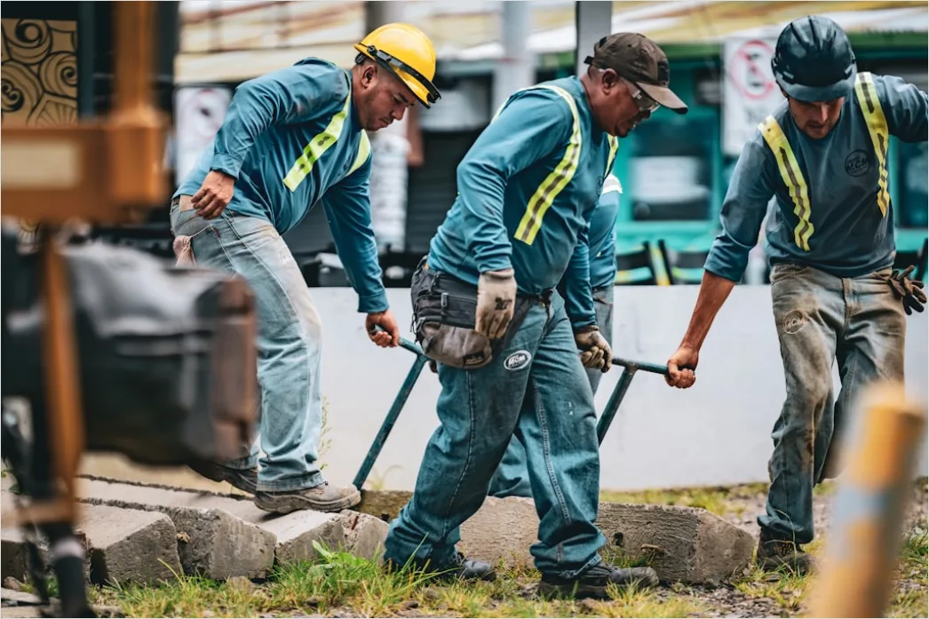 Detail Natural Gas Pipeline Construction Workers Laying Pipe Number 11