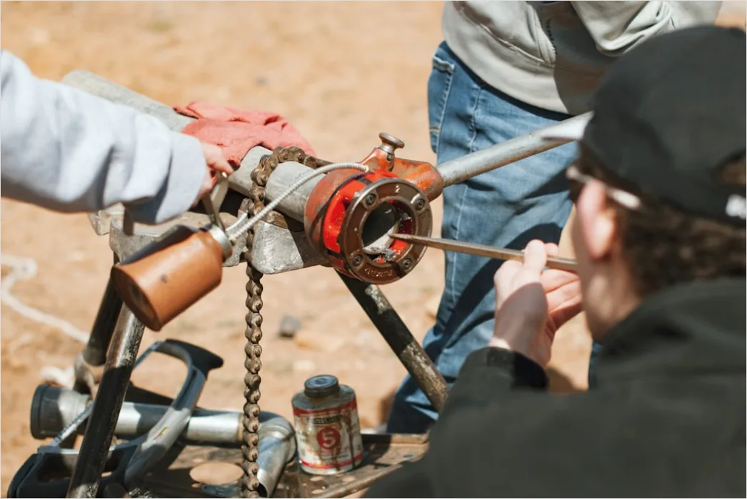 Detail Natural Gas Pipeline Construction Workers Laying Pipe Number 14