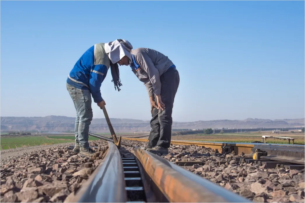 Detail Natural Gas Pipeline Construction Workers Laying Pipe Number 5
