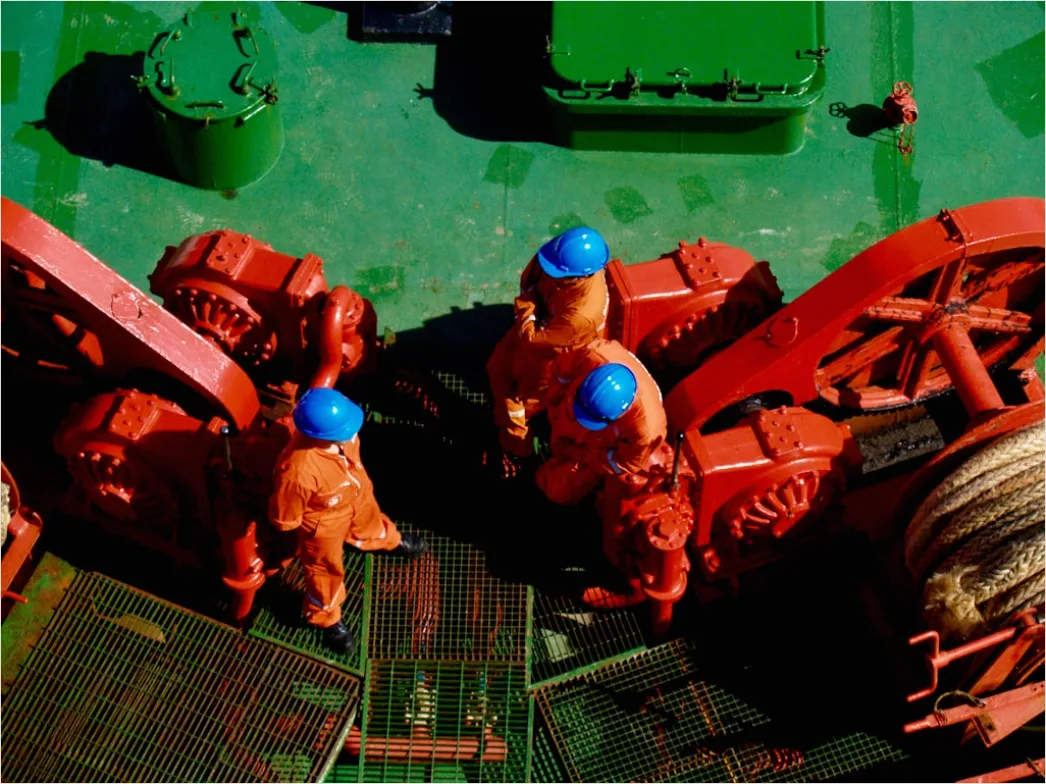 Detail Oil Field Workers Drilling Rig Operation Closeup Number 5