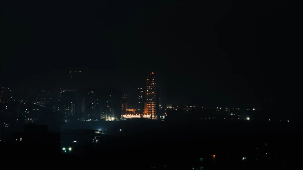 Detail Oil Refinery Industrial Complex Aerial Night View Number 11