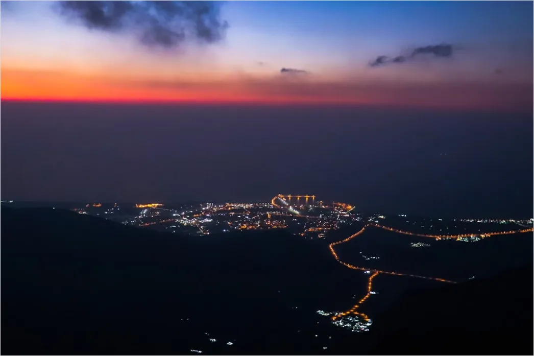 Detail Oil Refinery Industrial Complex Aerial Night View Number 13