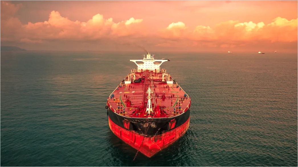 Oil Tanker Loading Terminal Port Aerial View 77ca