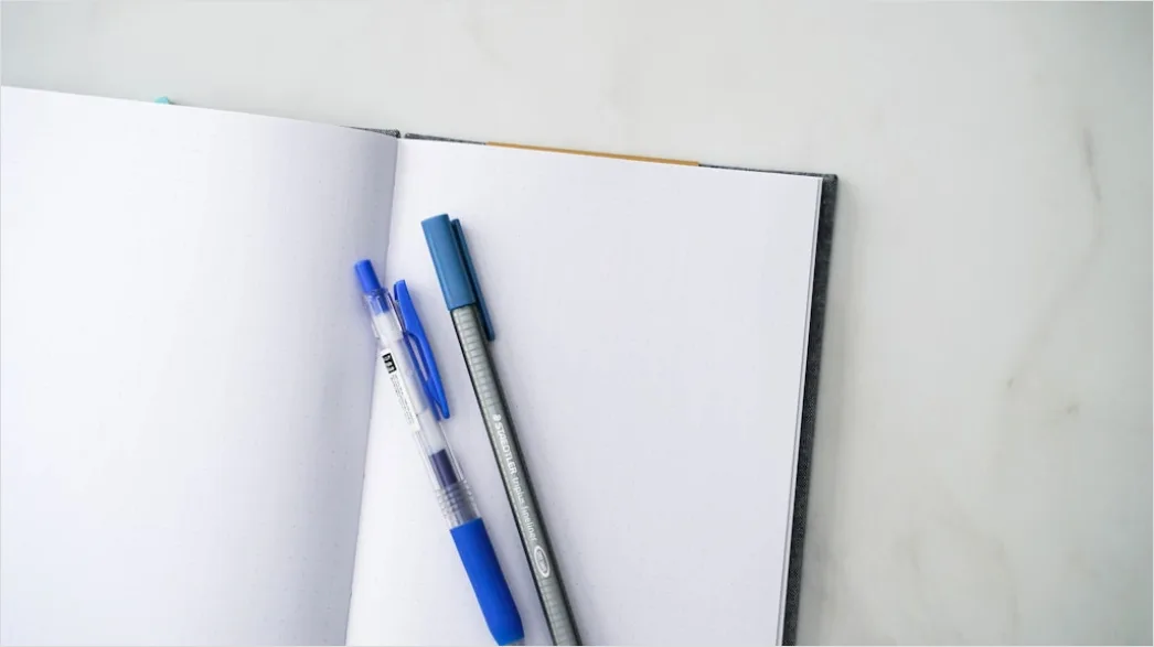 Detail Open Notebook With Handwritten Notes Close Up Number 20