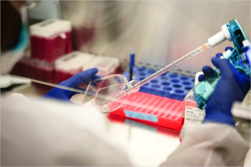 Detail Pathology Lab Technician Examining Tissue Samples Number 15