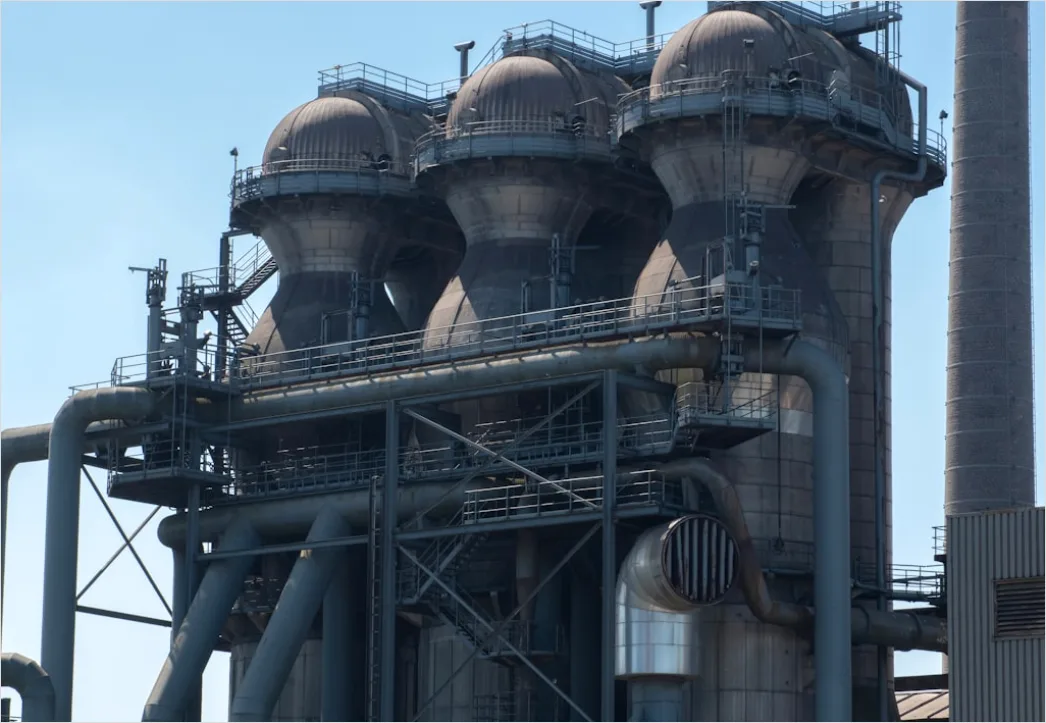 Detail Petroleum Refinery Distillation Tower Exterior Close Up Number 14