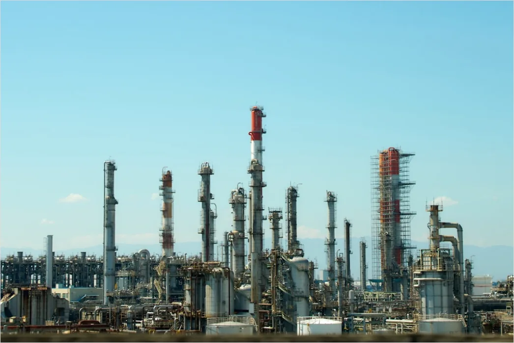 Detail Petroleum Refinery Distillation Tower Exterior Close Up Number 3