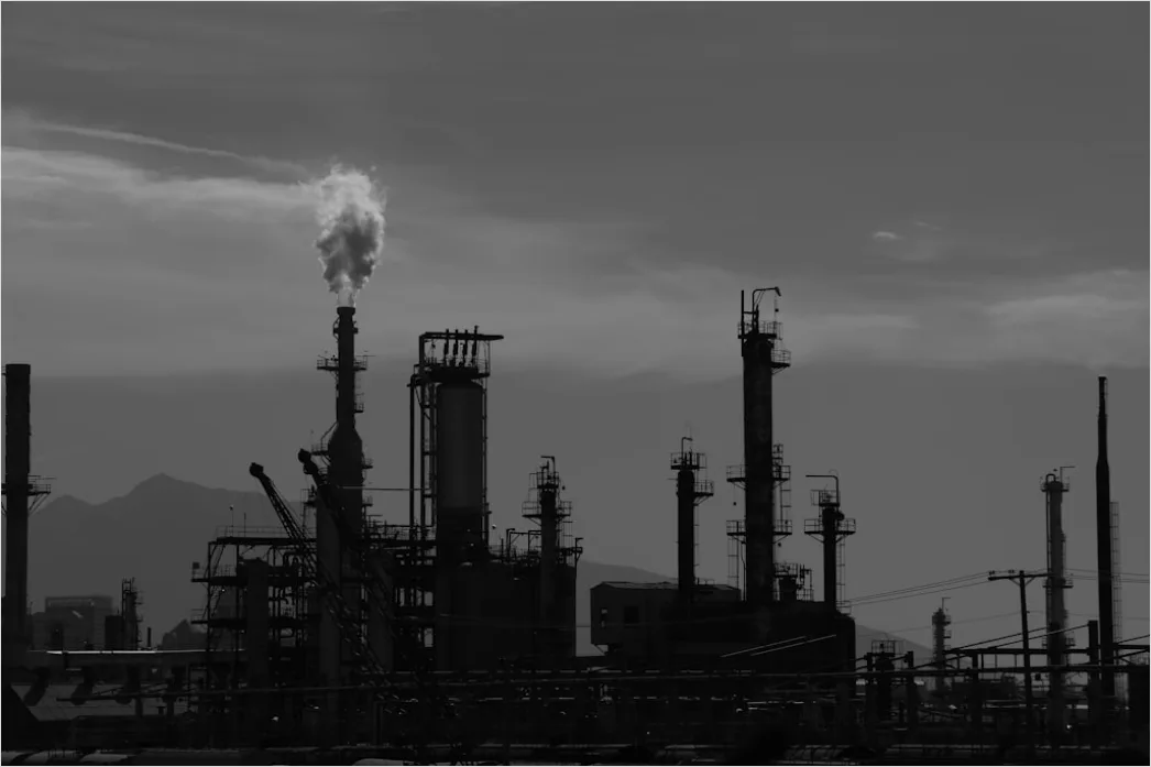 Detail Petroleum Refinery Distillation Tower Exterior Close Up Number 6