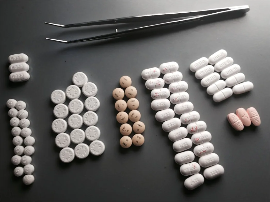 Detail Pharmacology Research Concept With Pills And Lab Number 15