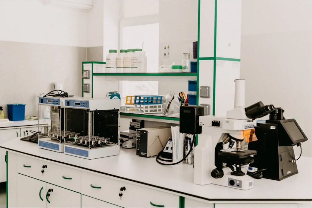 Research Lab Interior With Instruments Background 6cee