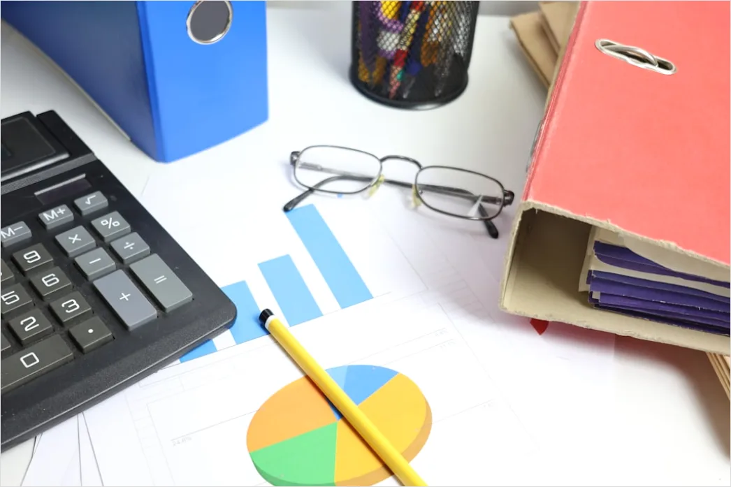 Detail Research Paper Figures And Graphs On Desk Number 13