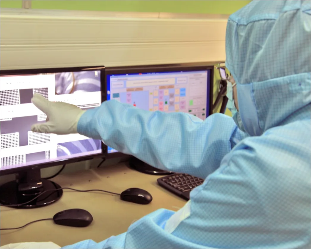 Detail Researcher Analyzing Data On Multiple Monitors Number 17