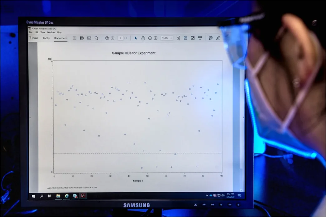 Detail Researcher Analyzing Data On Multiple Monitors Number 19