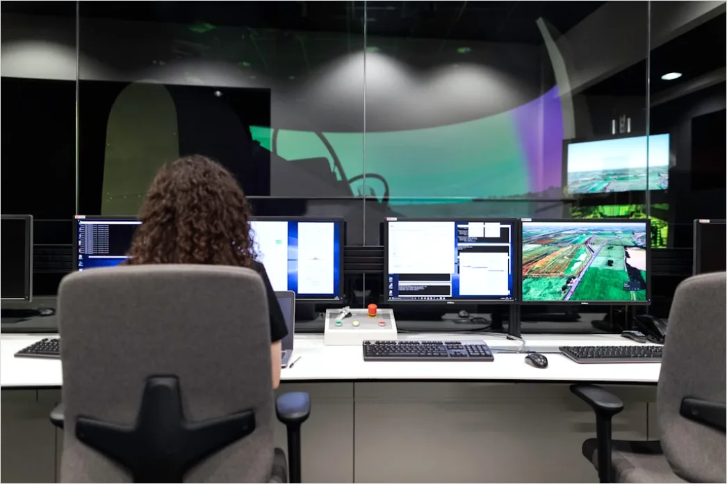 Detail Researcher Analyzing Data On Multiple Monitors Number 10