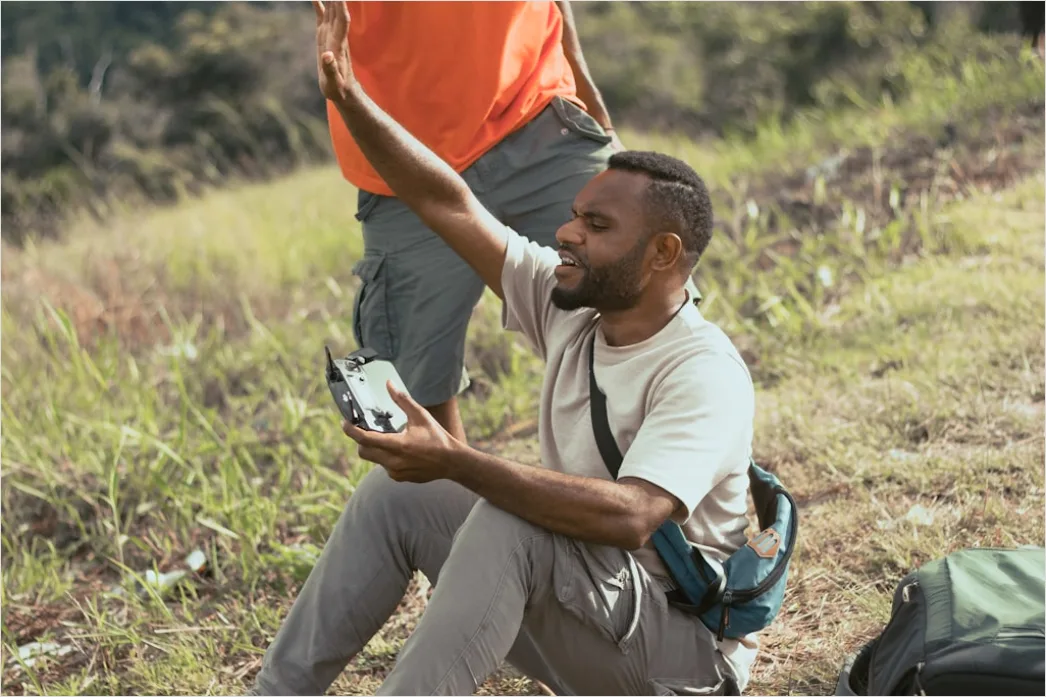 Detail Researcher Using Gps Device In Field Study Number 11