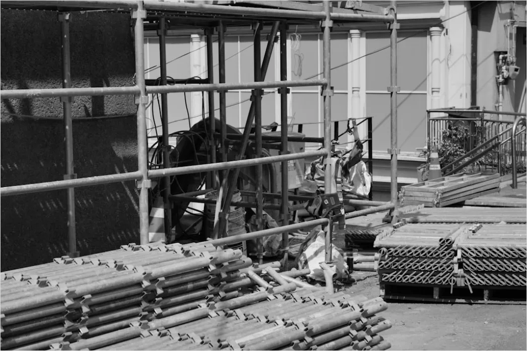 Detail Scaffolding Construction Site Workers At Height Number 13