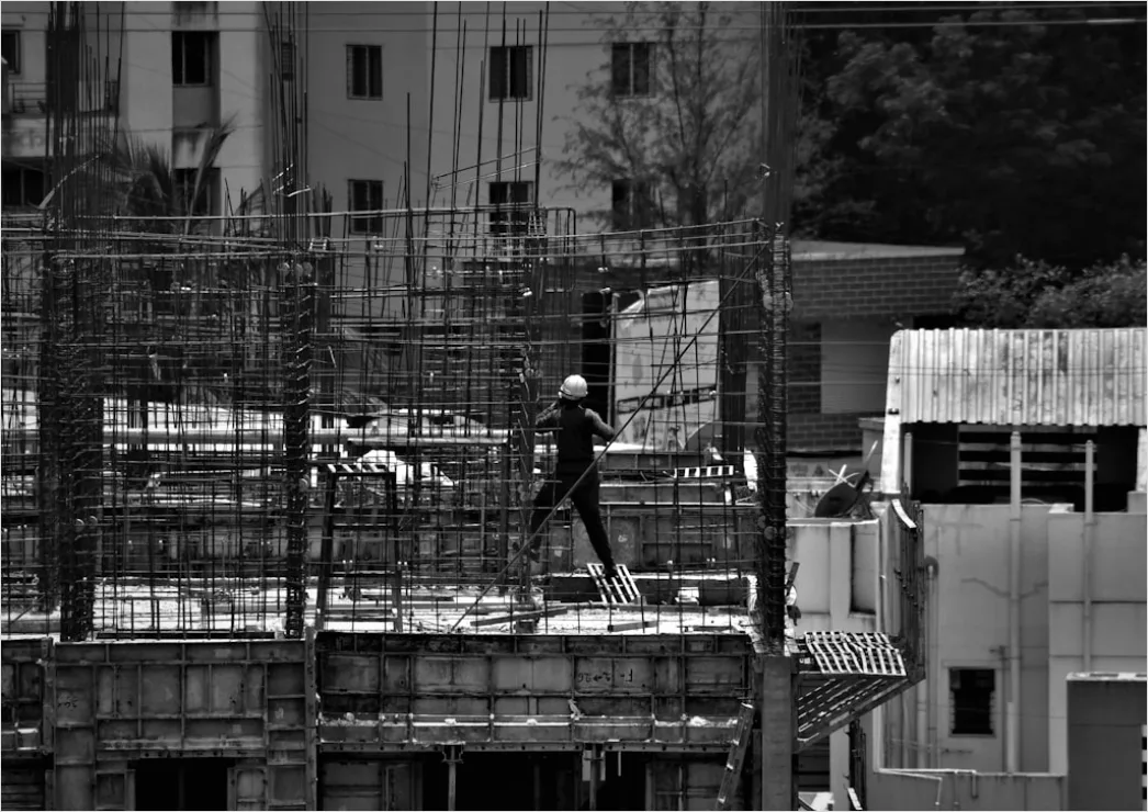 Detail Scaffolding Construction Site Workers At Height Number 16