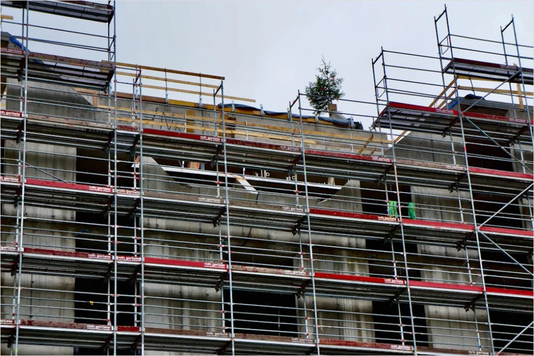 Detail Scaffolding Construction Site Workers At Height Number 19