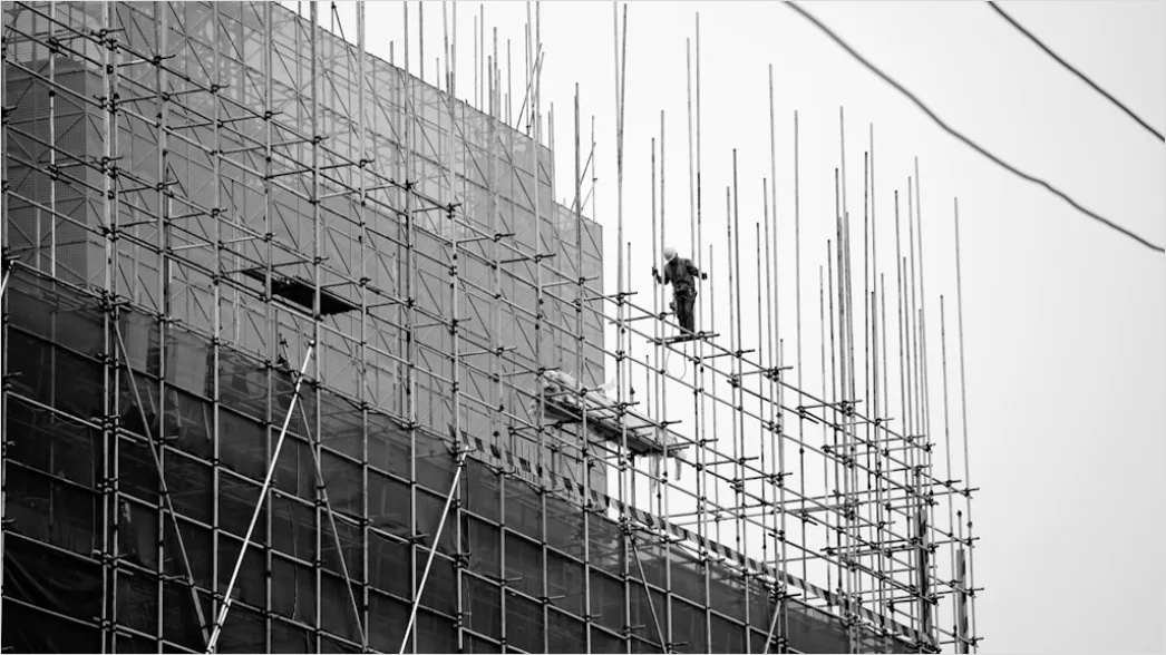 Detail Scaffolding Construction Site Workers At Height Number 6