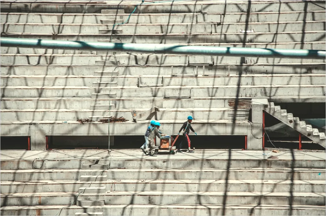 Detail Scaffolding Construction Site Workers At Height Number 7
