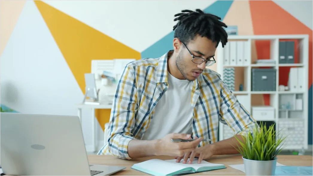 Detail Scientist Writing Manuscript In Office Workspace Number 8