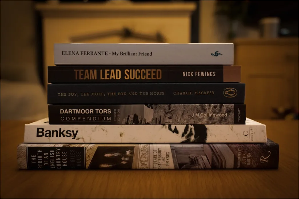 Detail Stack Of Textbooks On Table Close Up Number 18