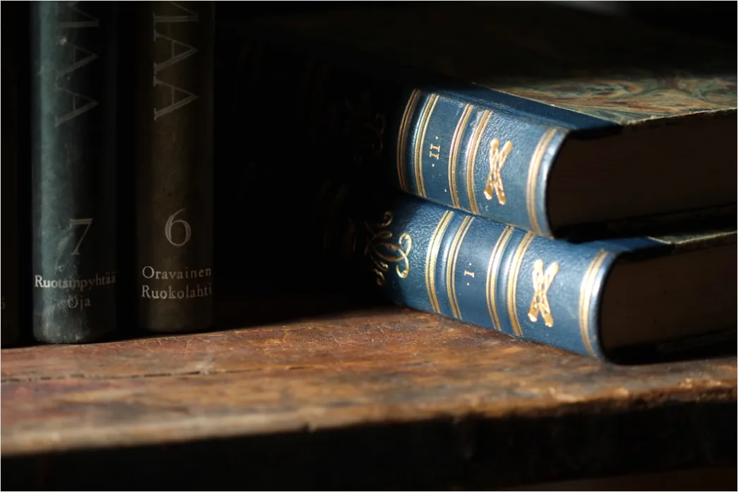 Detail Stack Of Textbooks On Table Close Up Number 19