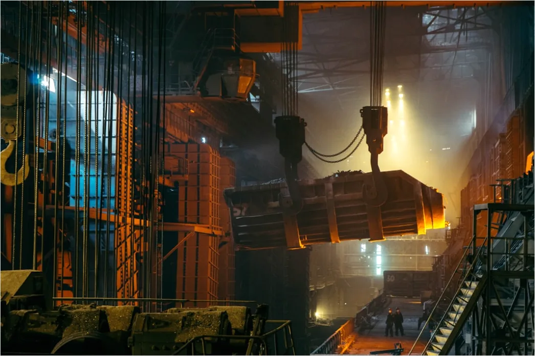 Detail Steel Beam Manufacturing Plant Interior Wide View Number 4