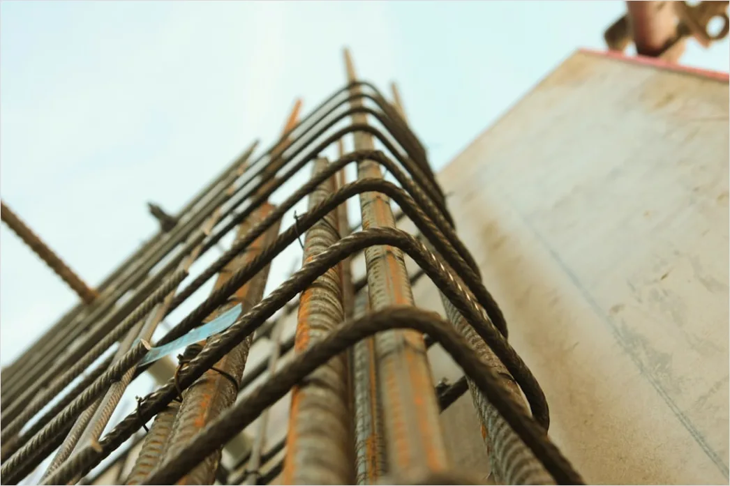 Steel Reinforcement Rebar Construction Site Close Up D8e5