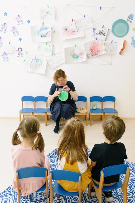 Detail Storytime Circle Preschool Teacher Reading Book Number 14