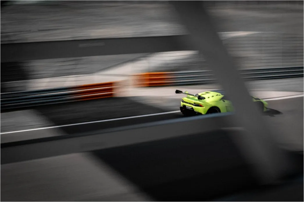 Detail Supercar Drag Race Action Blurred Motion Track Number 2