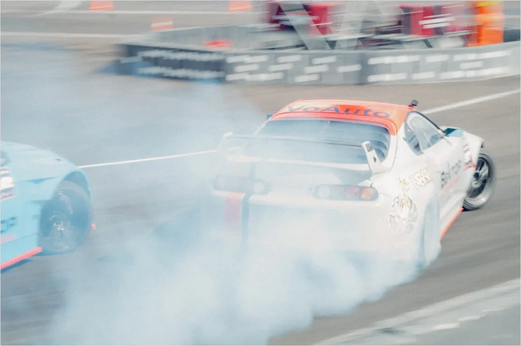 Detail Supercar Drag Race Action Blurred Motion Track Number 6