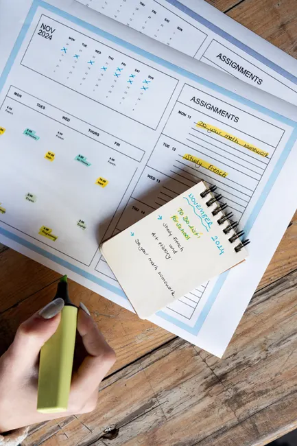 Detail Time Management Planner For Students Desk Photo Number 16