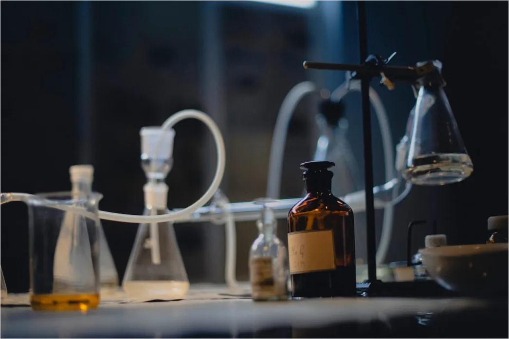 Detail Titration Experiment Burette Close Up Photo Number 14