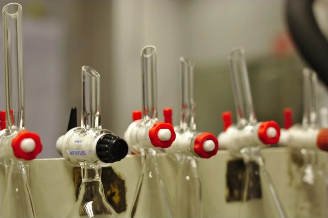 Detail Titration Experiment Burette Close Up Photo Number 7