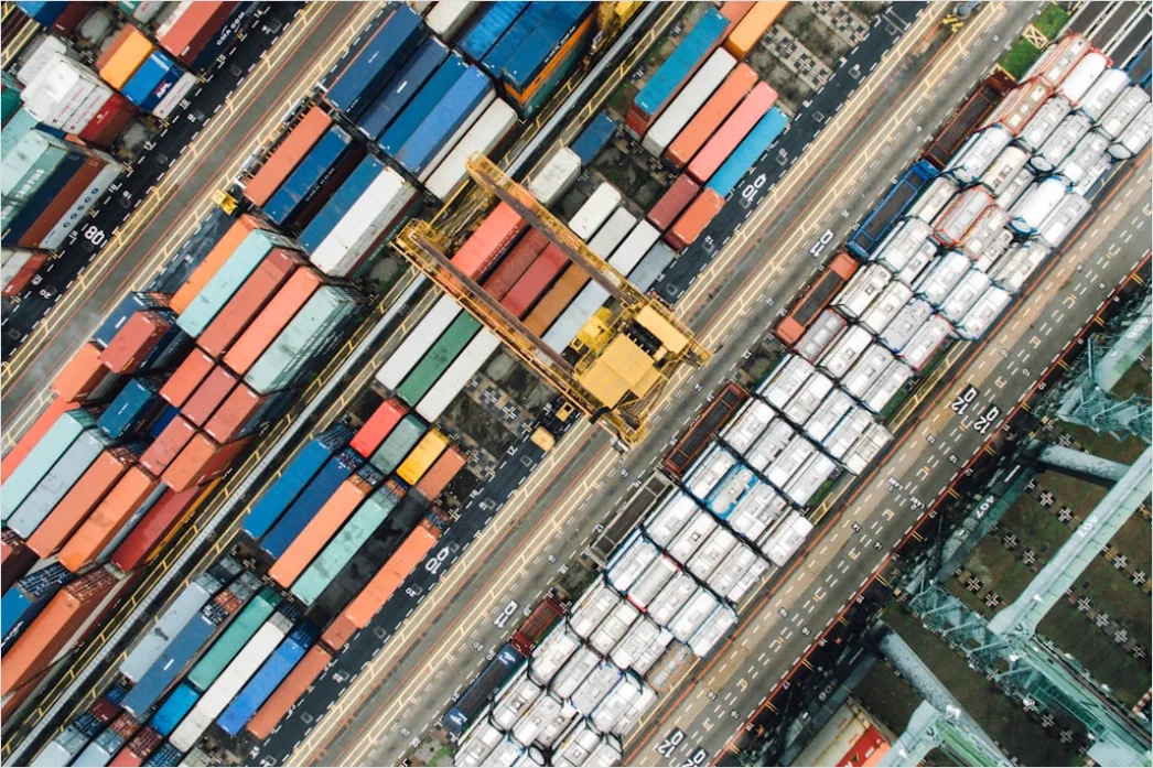 Detail Truck Fleet Logistics Company Yard Aerial View Number 7