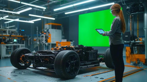 Detail Vehicle Prototype Testing Engineer In Lab Setting Number 11