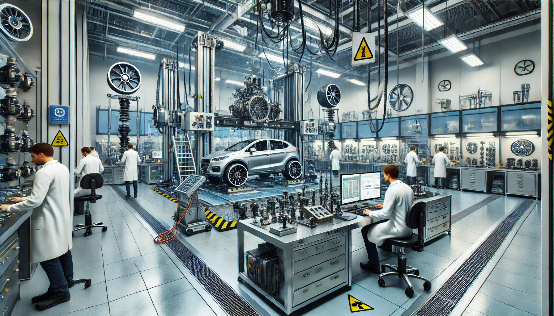 Detail Vehicle Prototype Testing Engineer In Lab Setting Number 12