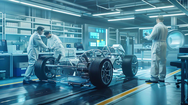 Detail Vehicle Prototype Testing Engineer In Lab Setting Number 3