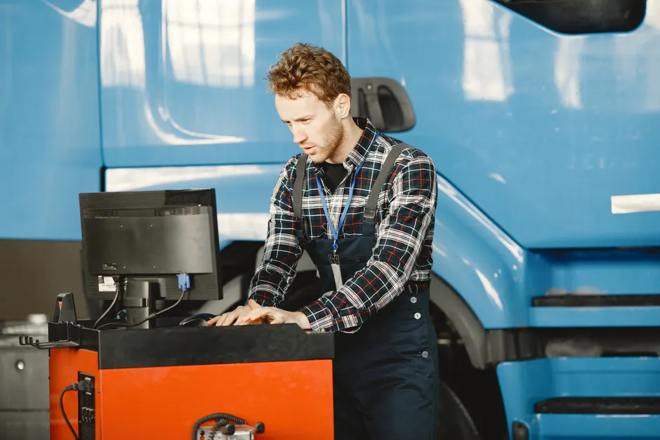 Detail Vehicle Testing Facility Engineer Running Diagnostics Number 12